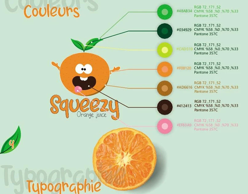 Squeezy Orange Juice — Brand identity & guidelines